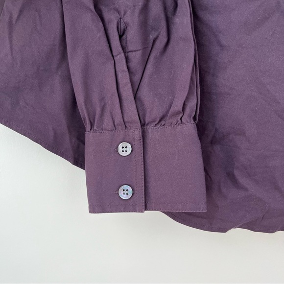 Theory purple button up top blouse M - Picture 7 of 8